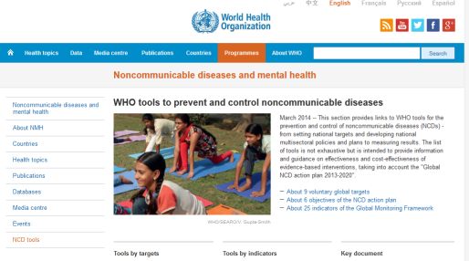 OMS apresenta ferramentas para controle e prevenção de doenças crônicas